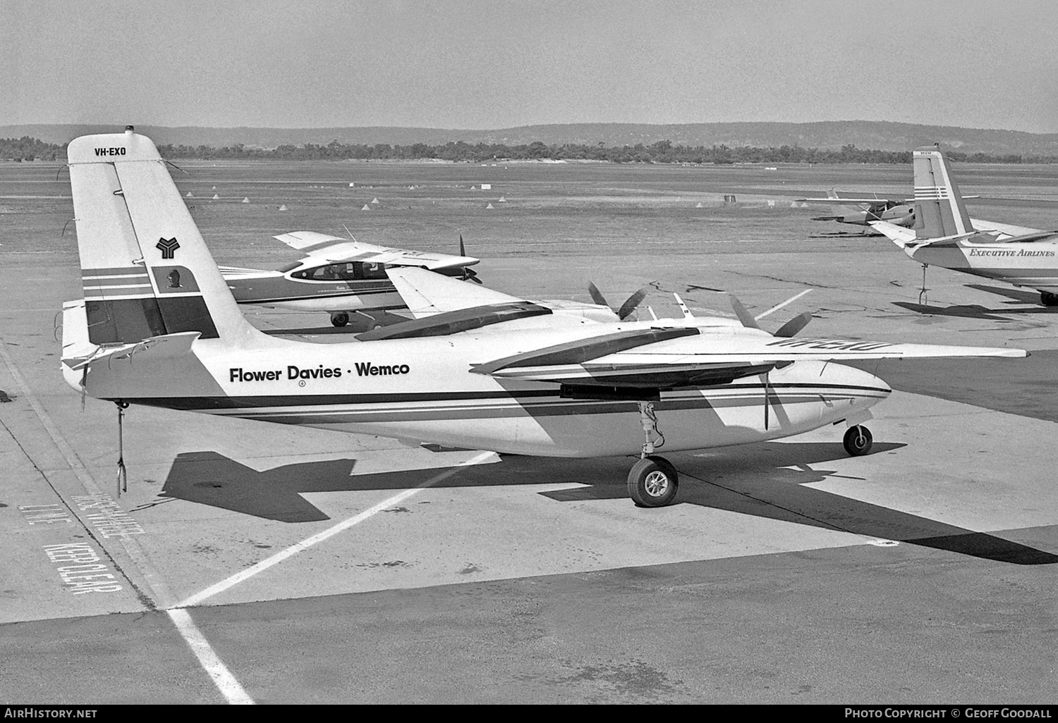 Aircraft Photo of VH-EXO | Rockwell 500S Shrike Commander | Flower Davies Wemco | AirHistory.net #95459