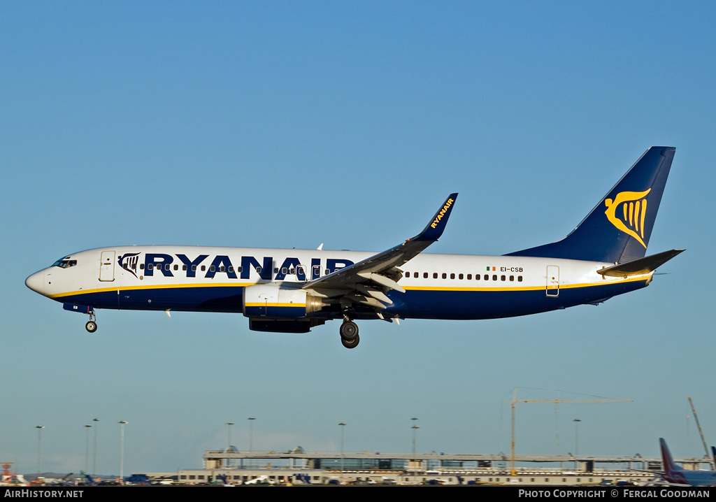 Aircraft Photo of EI-CSB | Boeing 737-8AS | Ryanair | AirHistory.net #95480