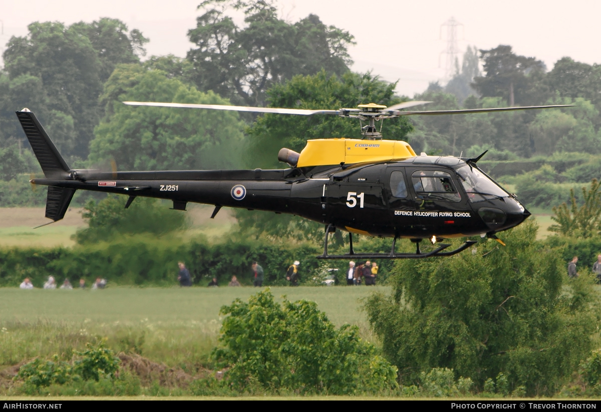 Aircraft Photo of ZJ251 | Eurocopter AS-350BB Squirrel HT1 | UK - Air Force | AirHistory.net #95510