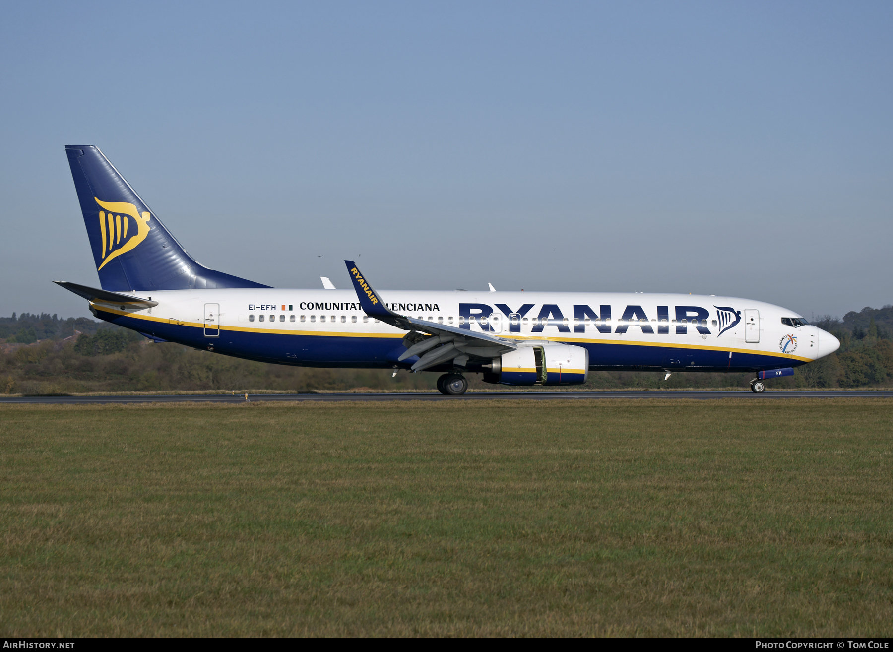 Aircraft Photo of EI-EFH | Boeing 737-8AS | Ryanair | AirHistory.net #95531