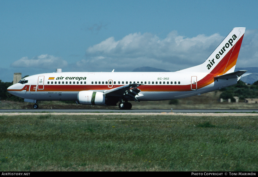 Aircraft Photo of EC-262 | Boeing 737-3M8 | Air Europa | AirHistory.net #95534