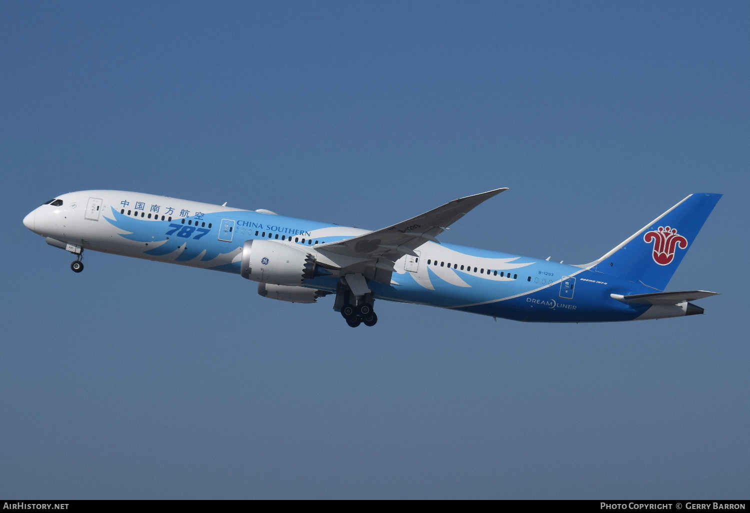 Aircraft Photo of B-1293 | Boeing 787-9 Dreamliner | China Southern Airlines | AirHistory.net #95568
