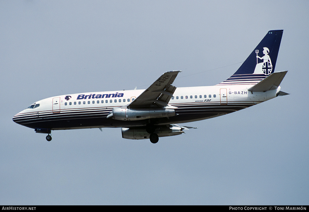 Aircraft Photo of G-BAZH | Boeing 737-204/Adv | Britannia Airways | AirHistory.net #95715