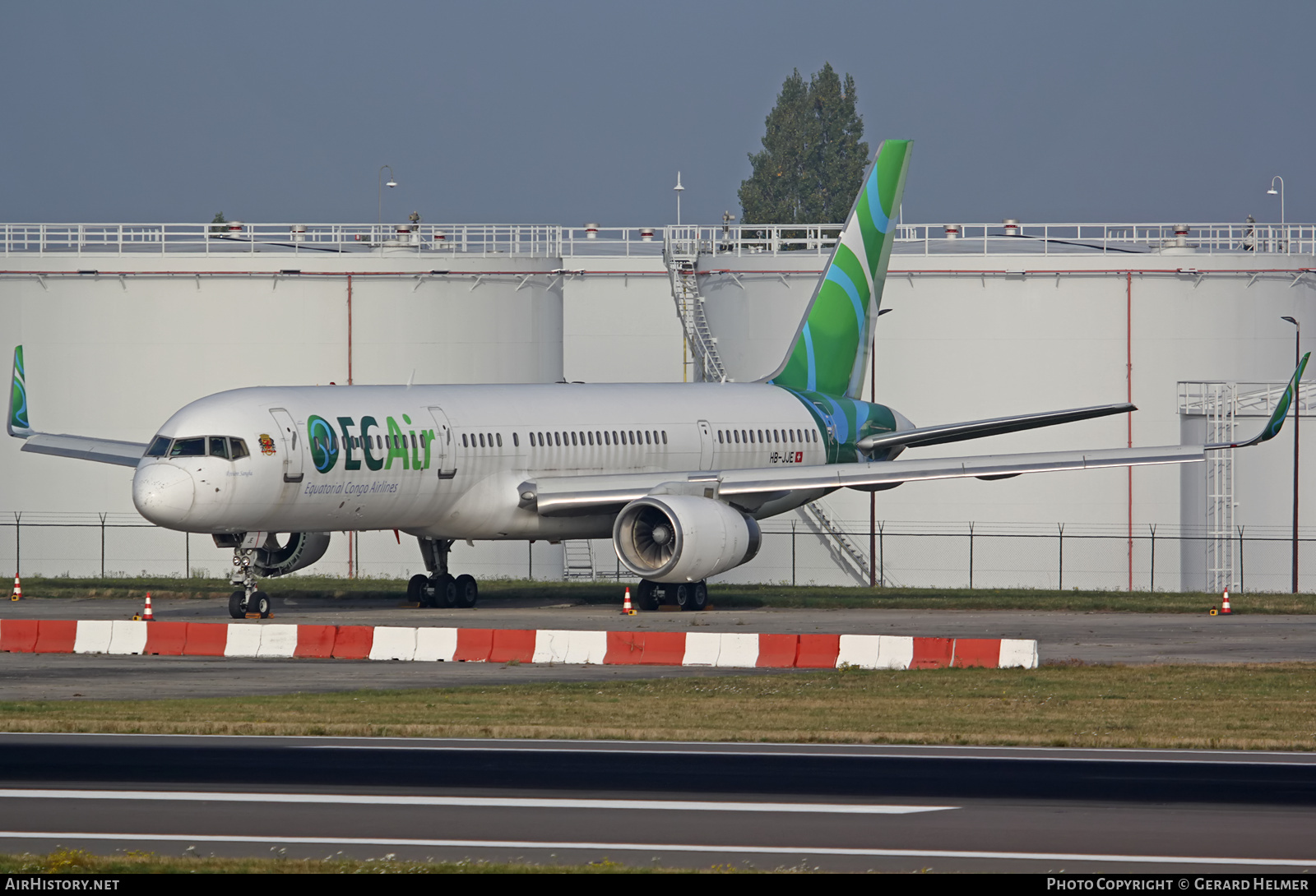 Aircraft Photo of HB-JJE | Boeing 757-204 | ECAir - Equatorial Congo Airlines | AirHistory.net #95762