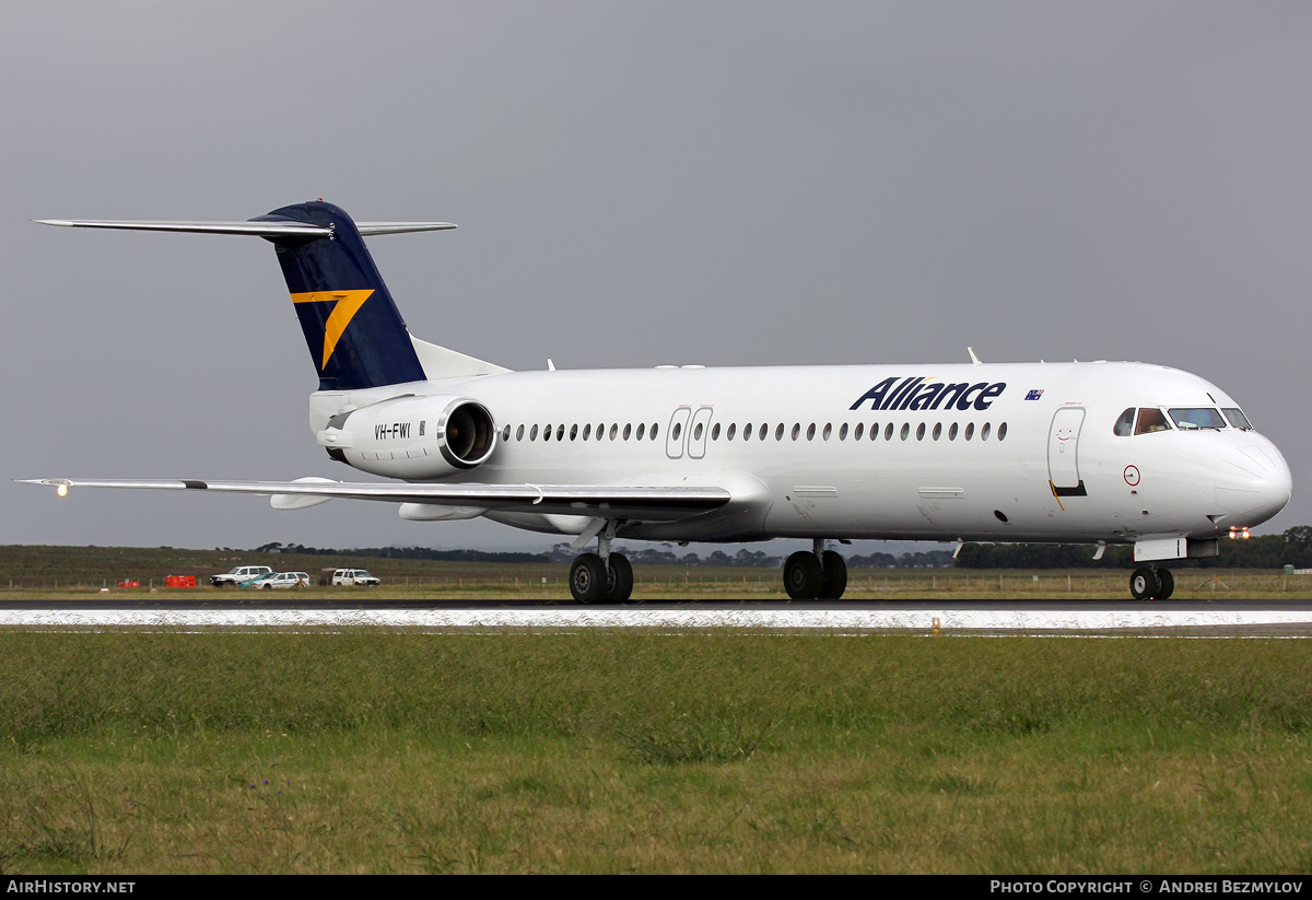 Aircraft Photo of VH-FWI | Fokker 100 (F28-0100) | Alliance Airlines | AirHistory.net #95794