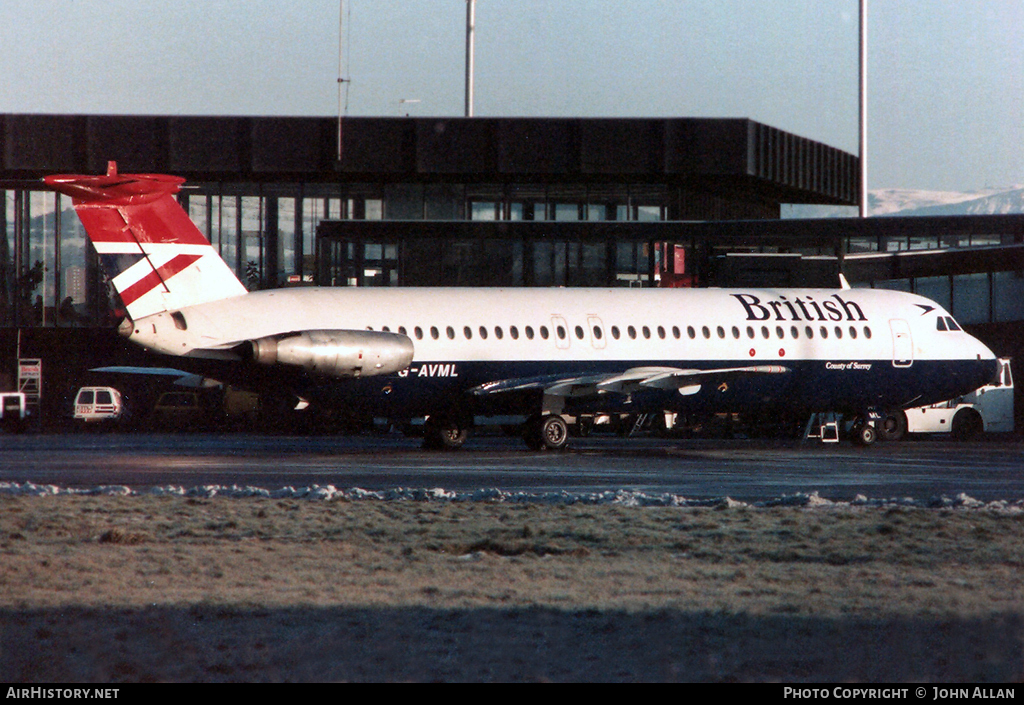 Aircraft Photo of G-AVML | BAC 111-510ED One-Eleven | British Airways | AirHistory.net #95842
