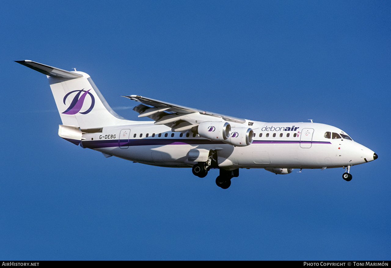 Aircraft Photo of G-DEBG | British Aerospace BAe-146-200A | Debonair Airways | AirHistory.net #95877