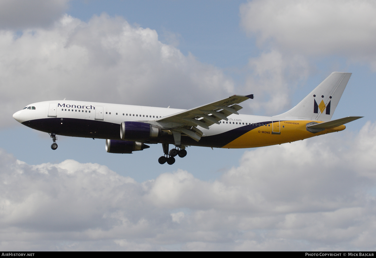 Aircraft Photo of G-MONS | Airbus A300B4-605R | Monarch Airlines | AirHistory.net #95889