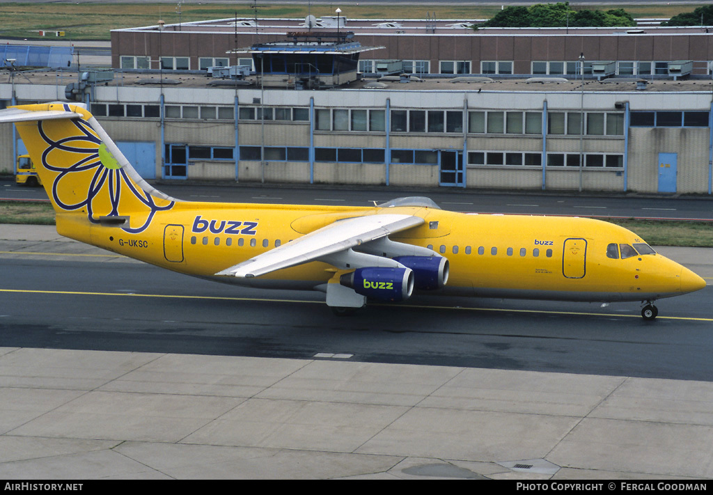 Aircraft Photo of G-UKSC | British Aerospace BAe-146-300 | Buzz | AirHistory.net #95897