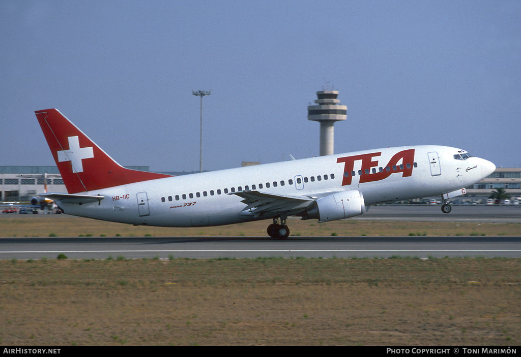 Aircraft Photo of HB-IIC | Boeing 737-3M8 | TEA - Trans European Airways | AirHistory.net #95994