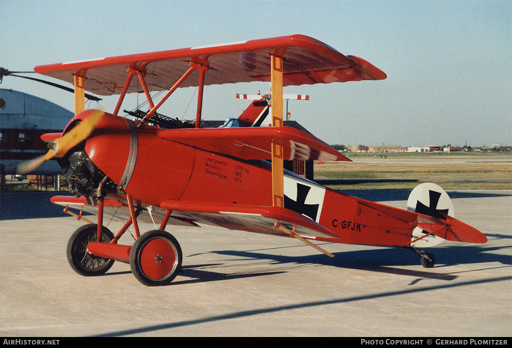 Aircraft Photo of C-GFJK / 102/17 | Fokker Dr.1 (replica) | Germany - Air Force | AirHistory.net #95996
