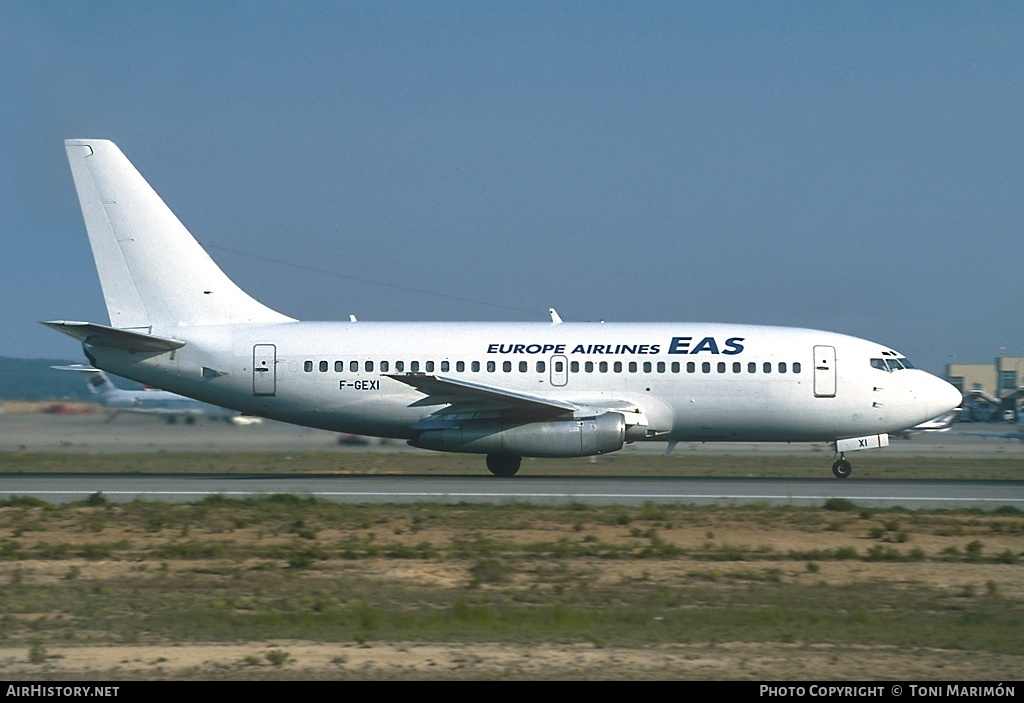 Aircraft Photo of F-GEXI | Boeing 737-2L9/Adv | EAS Europe Airlines | AirHistory.net #96011