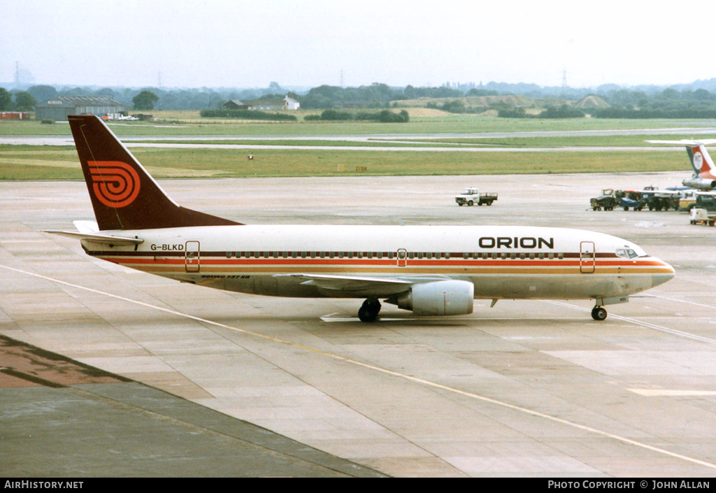 Aircraft Photo of G-BLKD | Boeing 737-3T5 | Orion Airways | AirHistory.net #96210