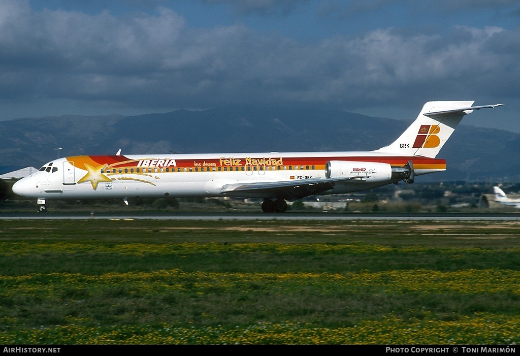 Aircraft Photo of EC-GRK | McDonnell Douglas MD-87 (DC-9-87) | Iberia | AirHistory.net #96240