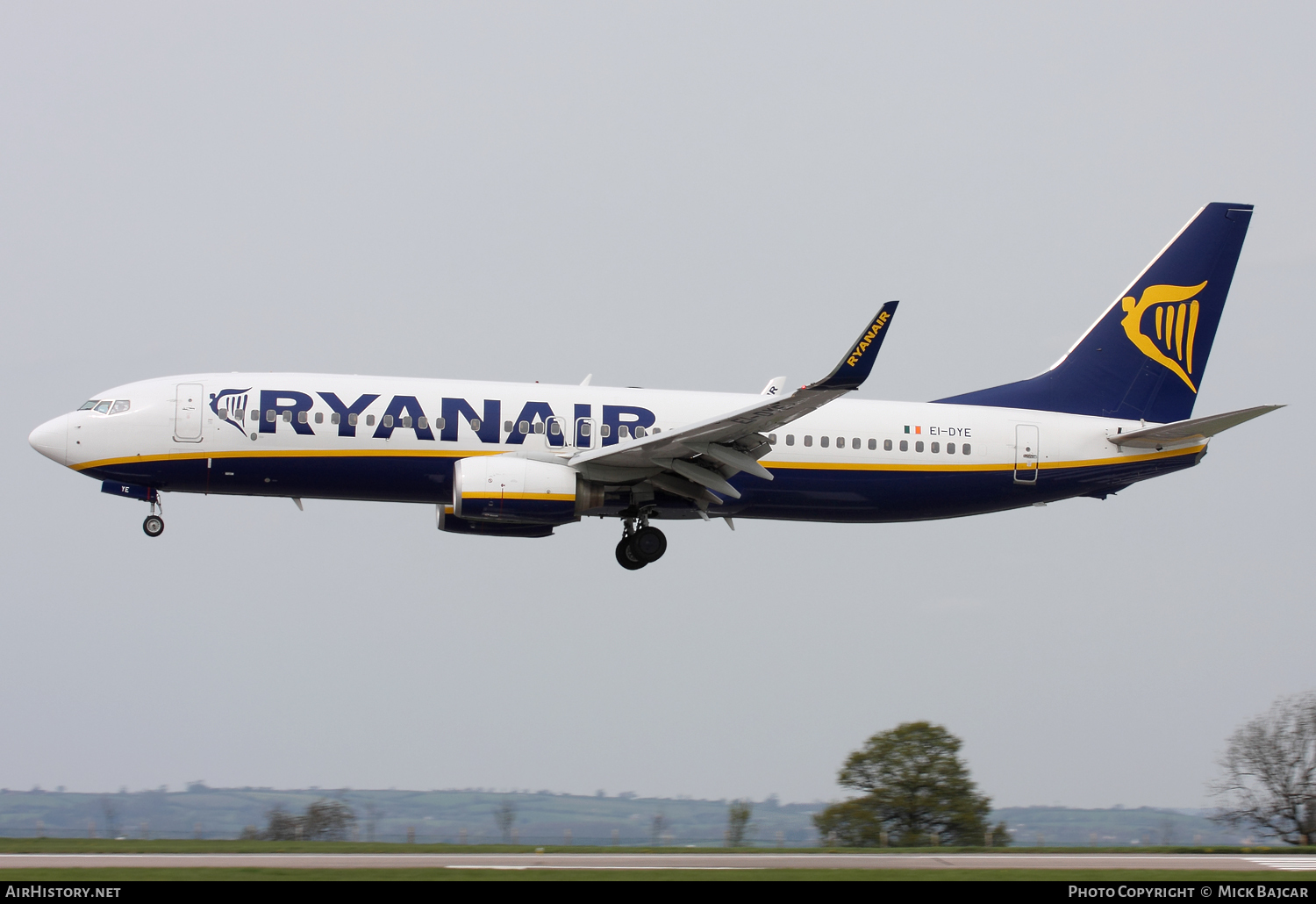 Aircraft Photo of EI-DYE | Boeing 737-8AS | Ryanair | AirHistory.net #96382