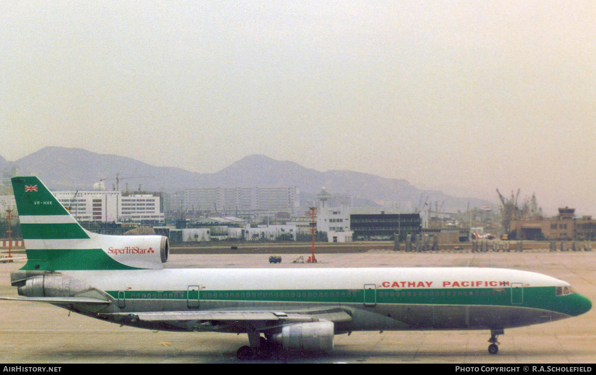 Aircraft Photo of VR-HHK | Lockheed L-1011-385-1 TriStar 1 | Cathay Pacific Airways | AirHistory.net #96388