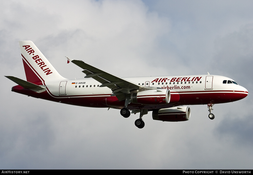 Aircraft Photo of D-ABGB | Airbus A319-132 | Air Berlin | AirHistory.net #96441