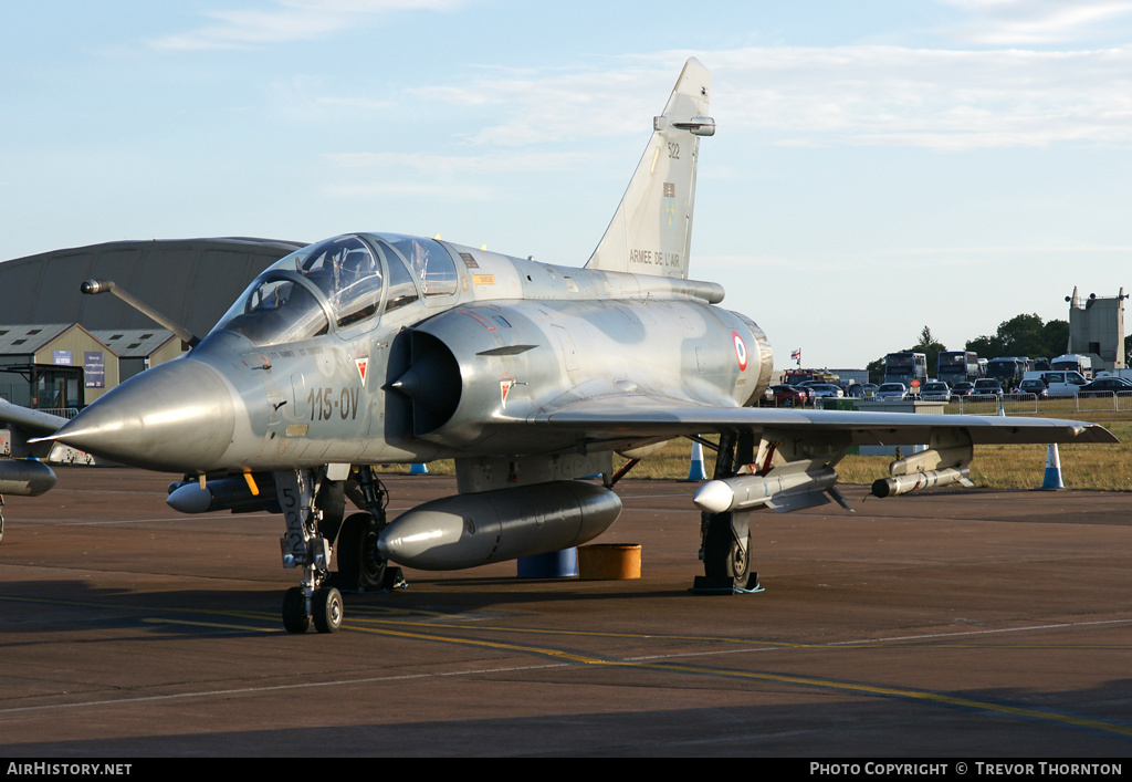 Aircraft Photo of 522 | Dassault Mirage 2000B | France - Air Force | AirHistory.net #96684