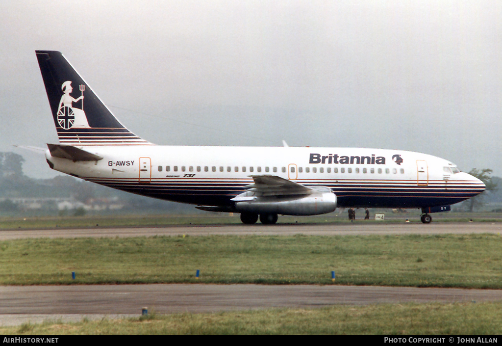 Aircraft Photo of G-AWSY | Boeing 737-204 | Britannia Airways | AirHistory.net #96727