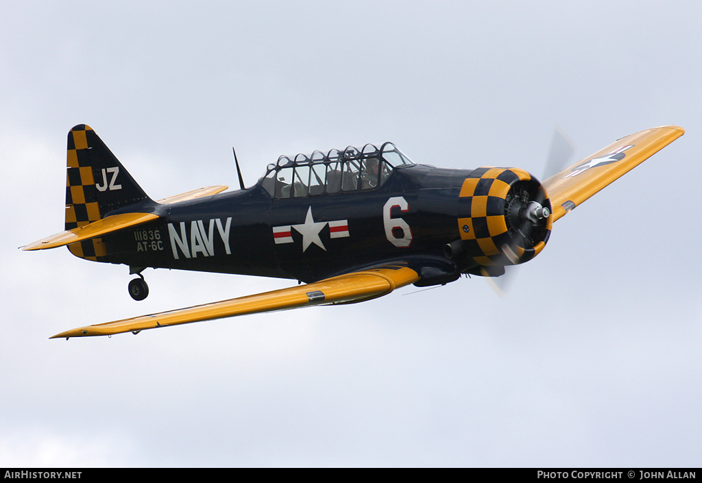 Aircraft Photo of G-TSIX / 111836 | North American AT-6C Harvard IIA | USA - Navy | AirHistory.net #96754