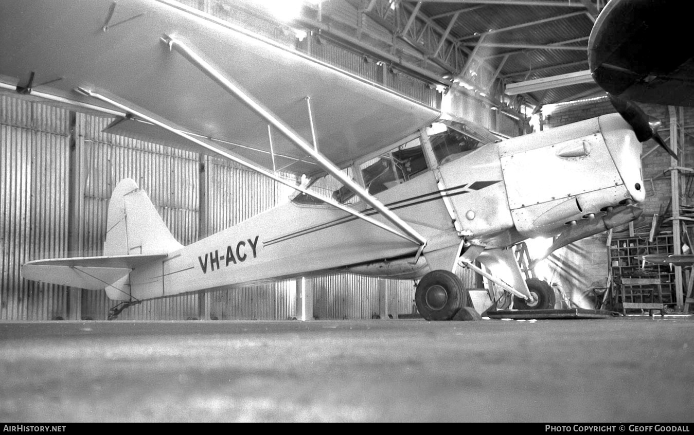 Aircraft Photo of VH-ACY | Auster J-1B Aiglet | AirHistory.net #96790