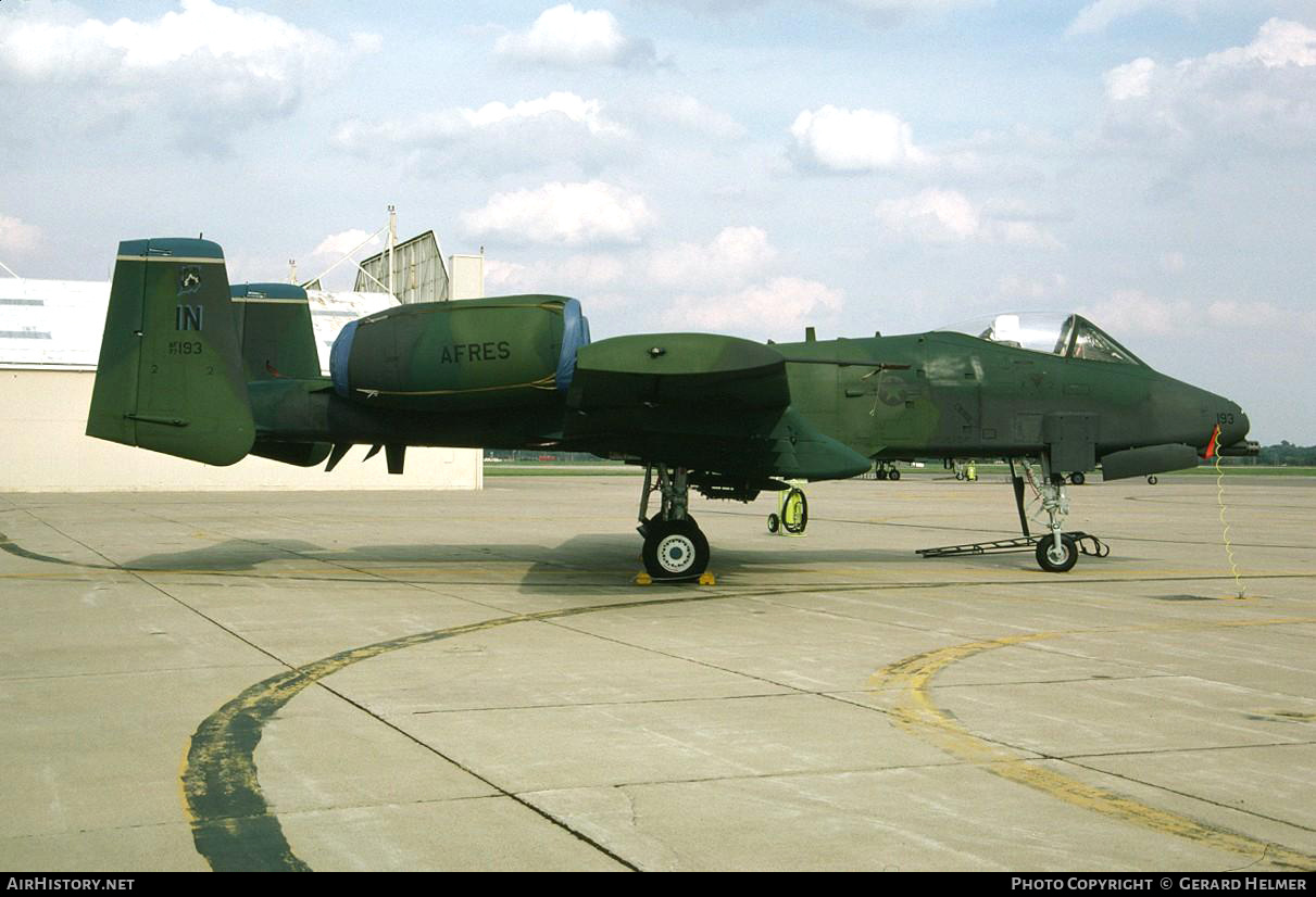 Aircraft Photo of 77-0193 / AF77-193 | Fairchild A-10A Thunderbolt II | USA - Air Force | AirHistory.net #96872