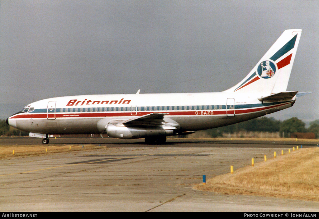 Aircraft Photo of G-BAZG | Boeing 737-204/Adv | Britannia Airways | AirHistory.net #96907