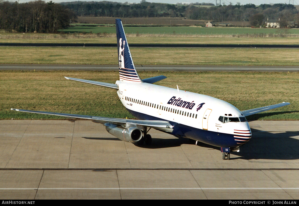 Aircraft Photo of G-BAZG | Boeing 737-204/Adv | Britannia Airways | AirHistory.net #96908