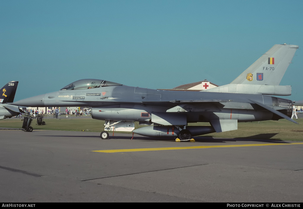 Aircraft Photo of FA-70 | General Dynamics F-16A Fighting Falcon | Belgium - Air Force | AirHistory.net #96939
