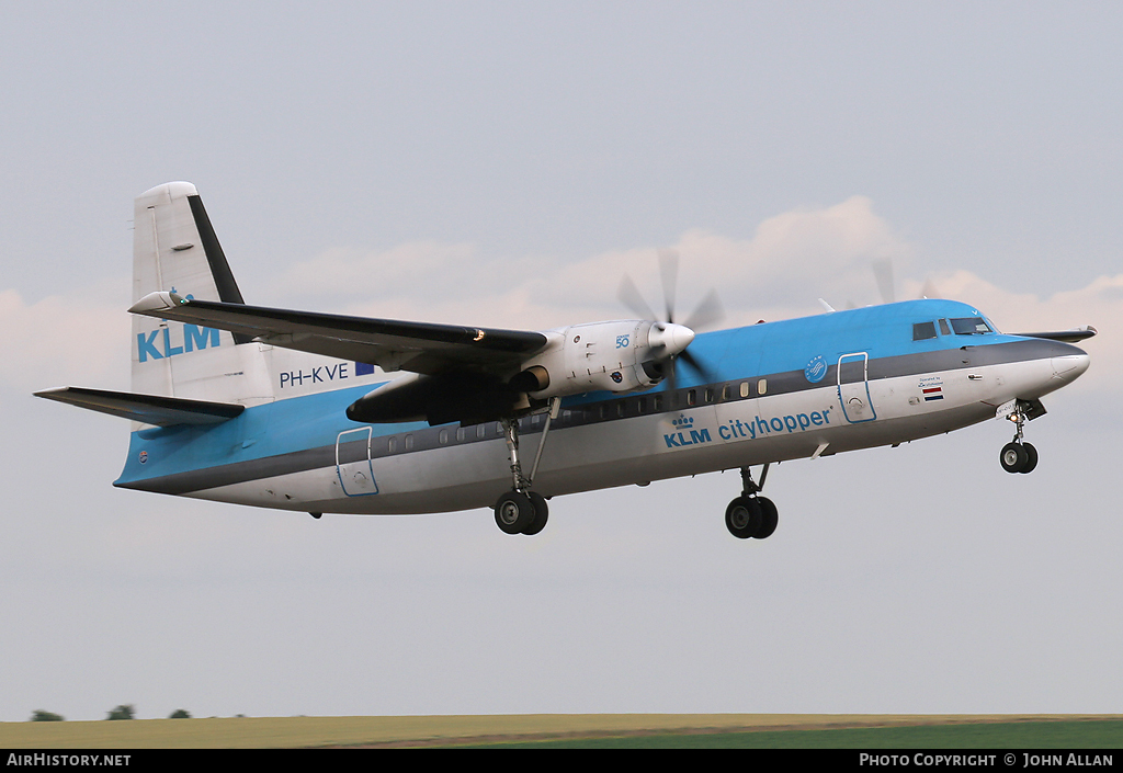 Aircraft Photo of PH-KVE | Fokker 50 | KLM Cityhopper | AirHistory.net #96942