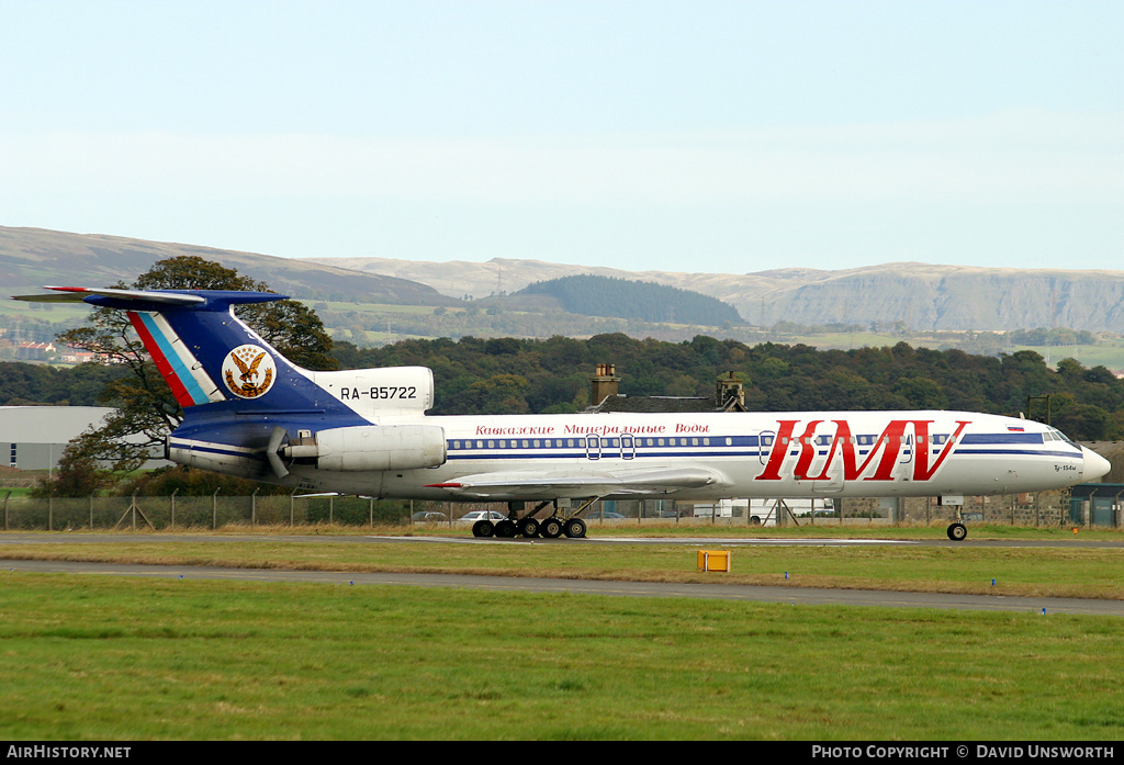 Aircraft Photo of RA-85722 | Tupolev Tu-154M | KMV - Kavkazskie Mineralnye Vody | AirHistory.net #97025