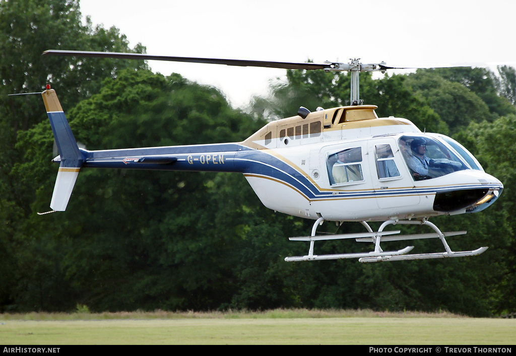 Aircraft Photo of G-OPEN | Bell 206B JetRanger II | AirHistory.net #97068