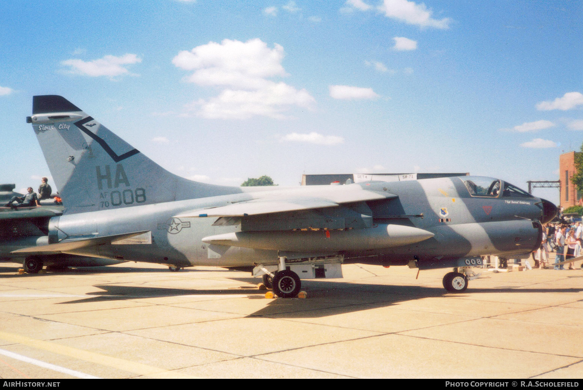 Aircraft Photo of 70-1008 / AF70-008 | LTV A-7D Corsair II | USA - Air Force | AirHistory.net #97203
