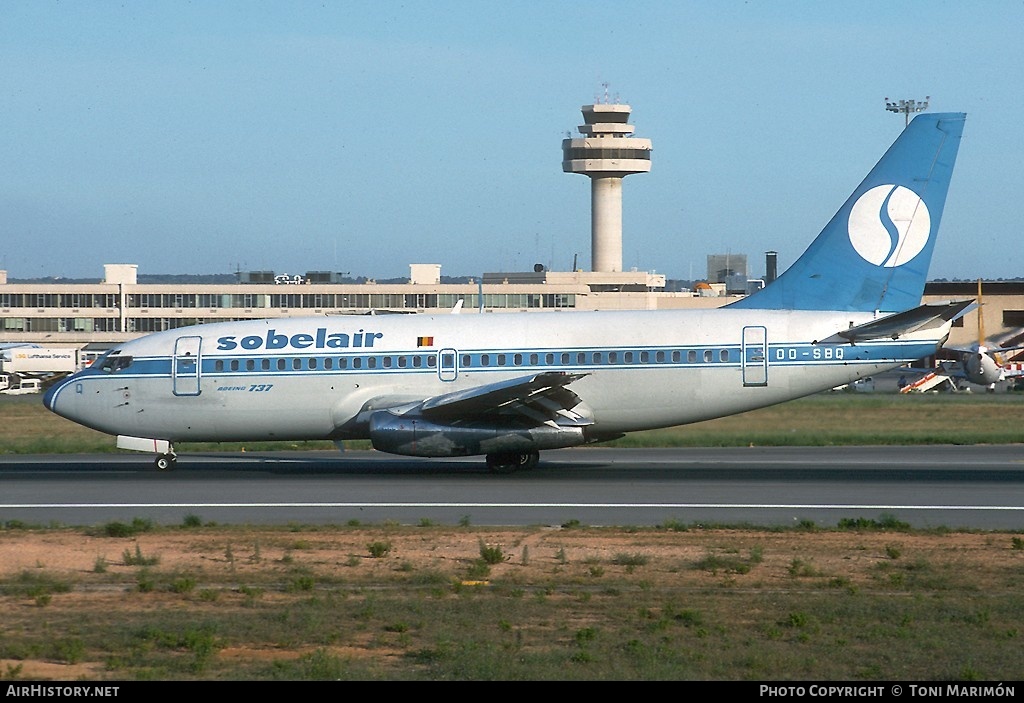 Aircraft Photo of OO-SBQ | Boeing 737-229/Adv | Sobelair | AirHistory.net #97314