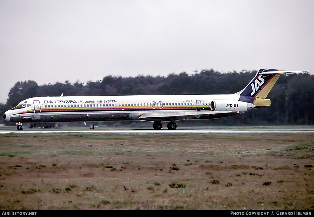 Aircraft Photo of JA8553 | McDonnell Douglas MD-81 (DC-9-81) | Japan Air System - JAS | AirHistory.net #97452