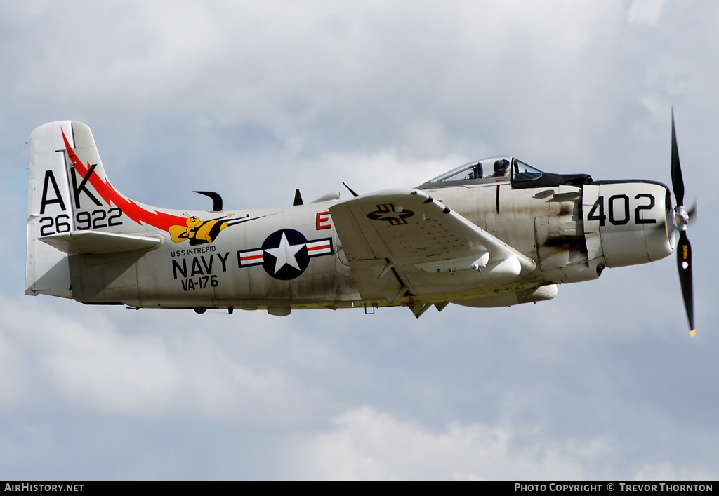 Aircraft Photo of G-RADR / 126922 | Douglas A-1D Skyraider (AD-4NA) | USA - Navy | AirHistory.net #97465