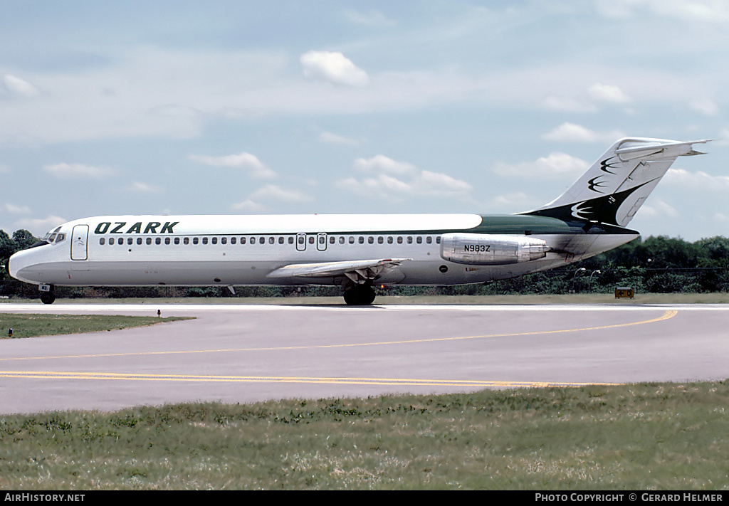 Aircraft Photo of N983Z | McDonnell Douglas DC-9-31 | Ozark Air Lines | AirHistory.net #97566