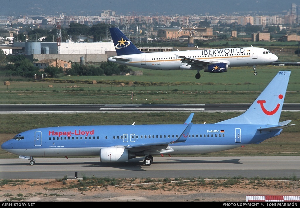 Aircraft Photo of D-AHFK | Boeing 737-8K5 | Hapag-Lloyd | AirHistory.net #97652