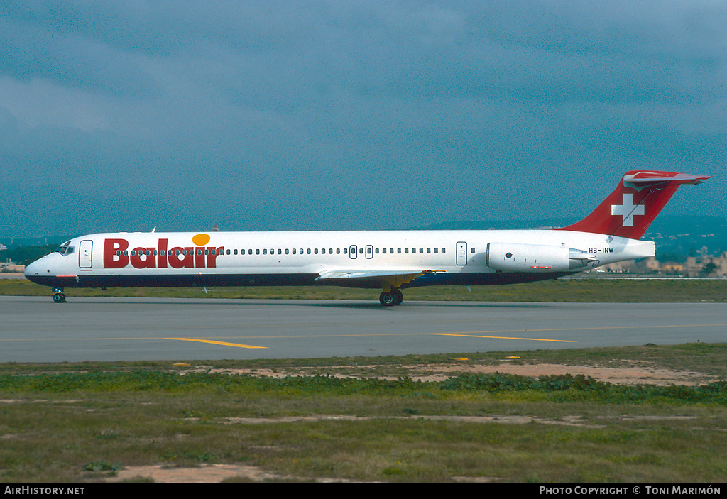 Aircraft Photo of HB-INW | McDonnell Douglas MD-82 (DC-9-82) | Balair | AirHistory.net #97655
