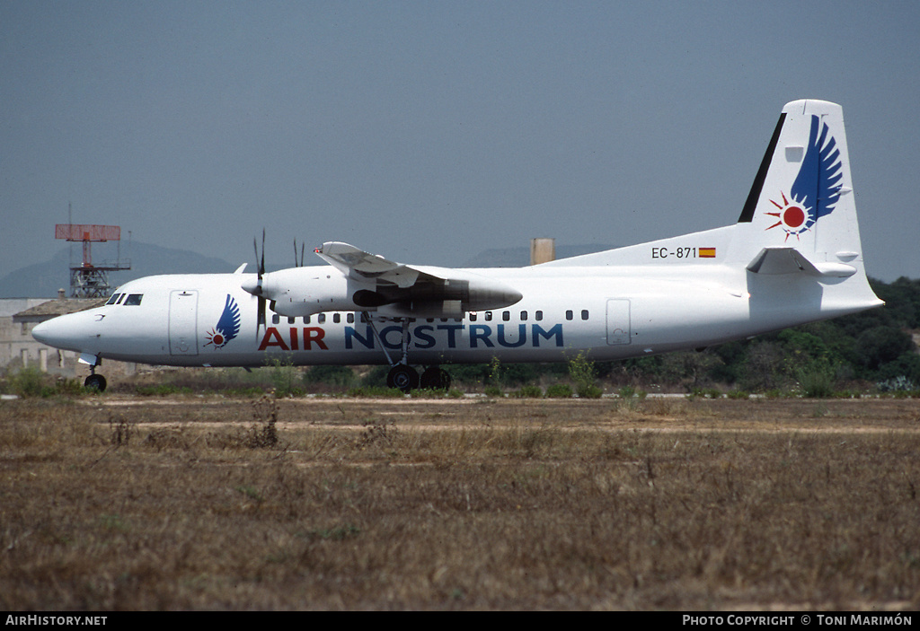 Aircraft Photo of EC-871 | Fokker 50 | Air Nostrum | AirHistory.net #97658