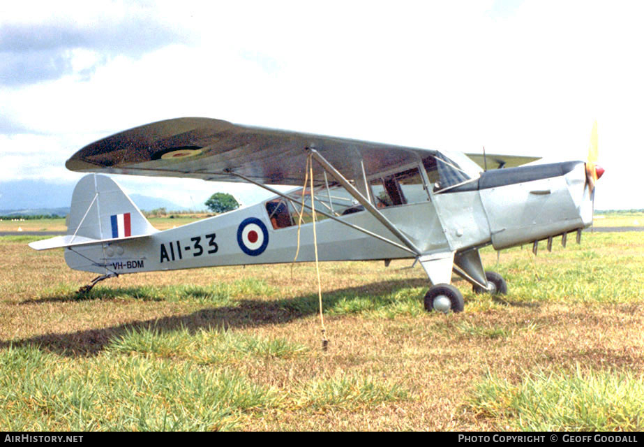 Aircraft Photo of VH-BDM / A11-33 | Taylorcraft E Auster Mk3 | Australia - Air Force | AirHistory.net #97720