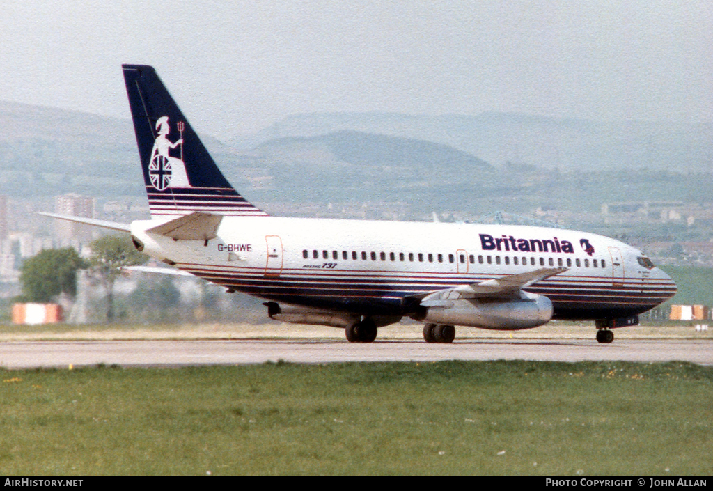 Aircraft Photo of G-BHWE | Boeing 737-204/Adv | Britannia Airways | AirHistory.net #97786