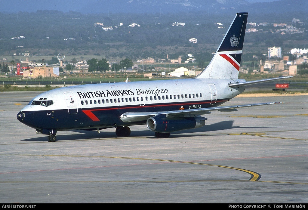 Aircraft Photo of G-BKYA | Boeing 737-236/Adv | British Airways Birmingham | AirHistory.net #97822