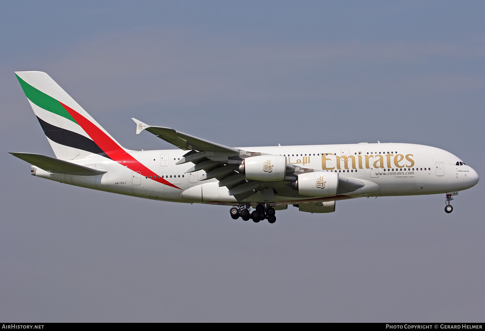 Aircraft Photo of A6-EDJ | Airbus A380-861 | Emirates | AirHistory.net #97863