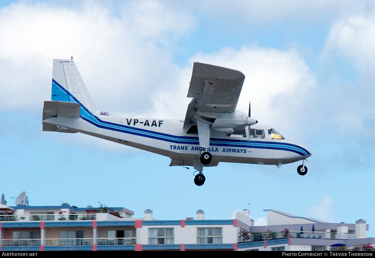 Aircraft Photo of VP-AAF | Pilatus Britten-Norman BN-2B-21 Islander | Trans Anguilla Airways | AirHistory.net #97943