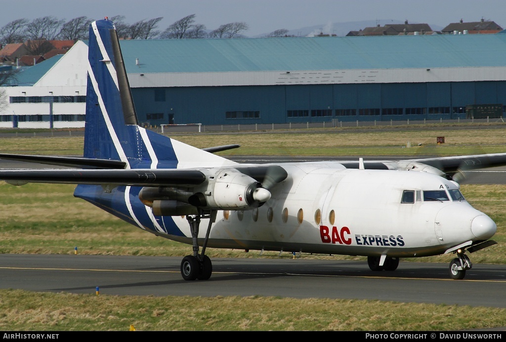 Aircraft Photo of G-JEAD | Fokker F27-500 Friendship | BAC Express Airlines | AirHistory.net #97991