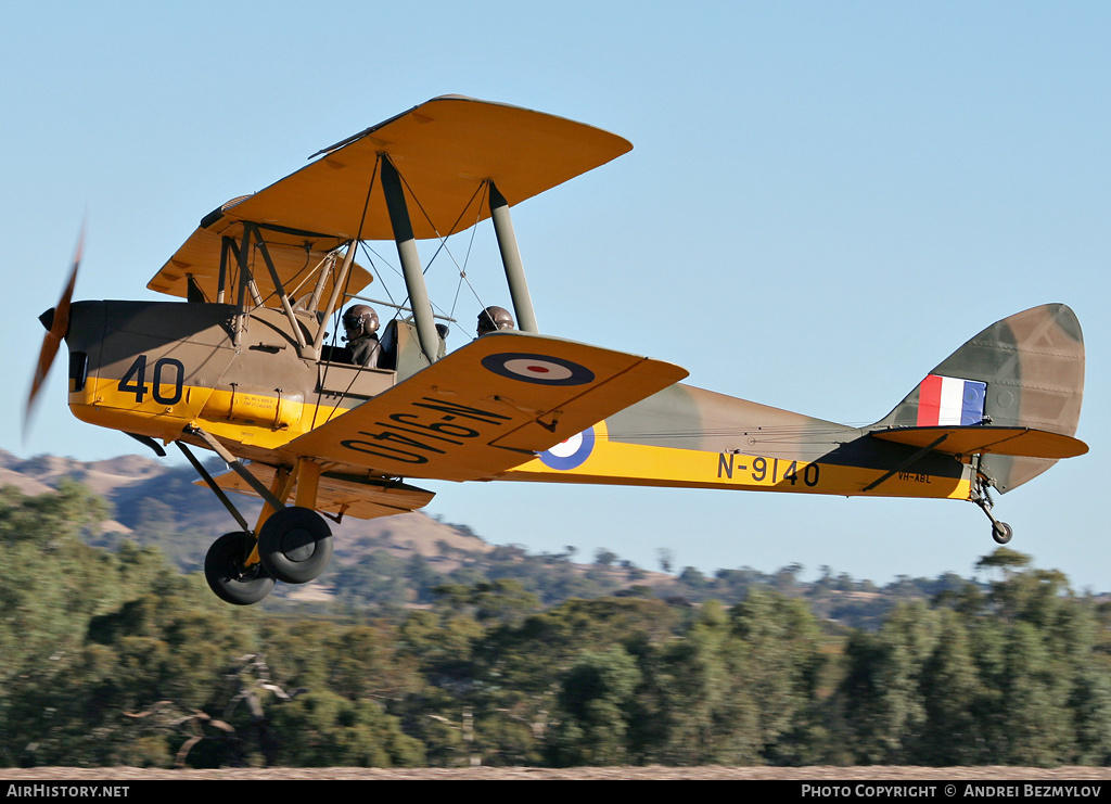 Aircraft Photo of VH-ABL / N9140 | De Havilland D.H. 82A Tiger Moth | UK - Air Force | AirHistory.net #98079