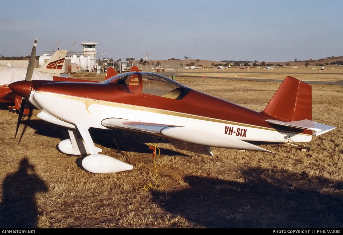 Aircraft Photo of VH-SIX | Van's RV-6 | AirHistory.net #98126