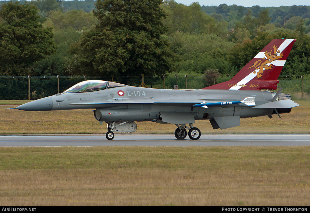 Aircraft Photo of E-194 | General Dynamics F-16AM Fighting Falcon | Denmark - Air Force | AirHistory.net #98139