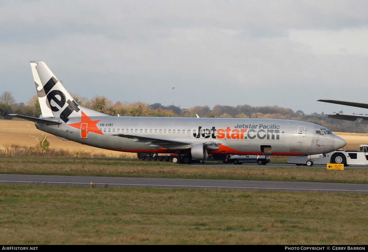 Aircraft Photo of VN-A191 | Boeing 737-4H6 | Jetstar Pacific Airways | AirHistory.net #98163